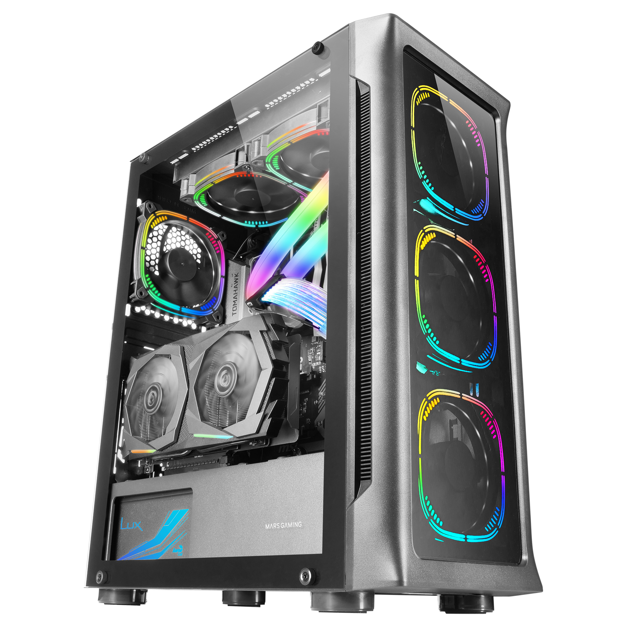 Mars Gaming MC-NEO Black XXL E-ATX Gaming Tower Tempered Glass Side and Front Window 4x ARGB – image 2