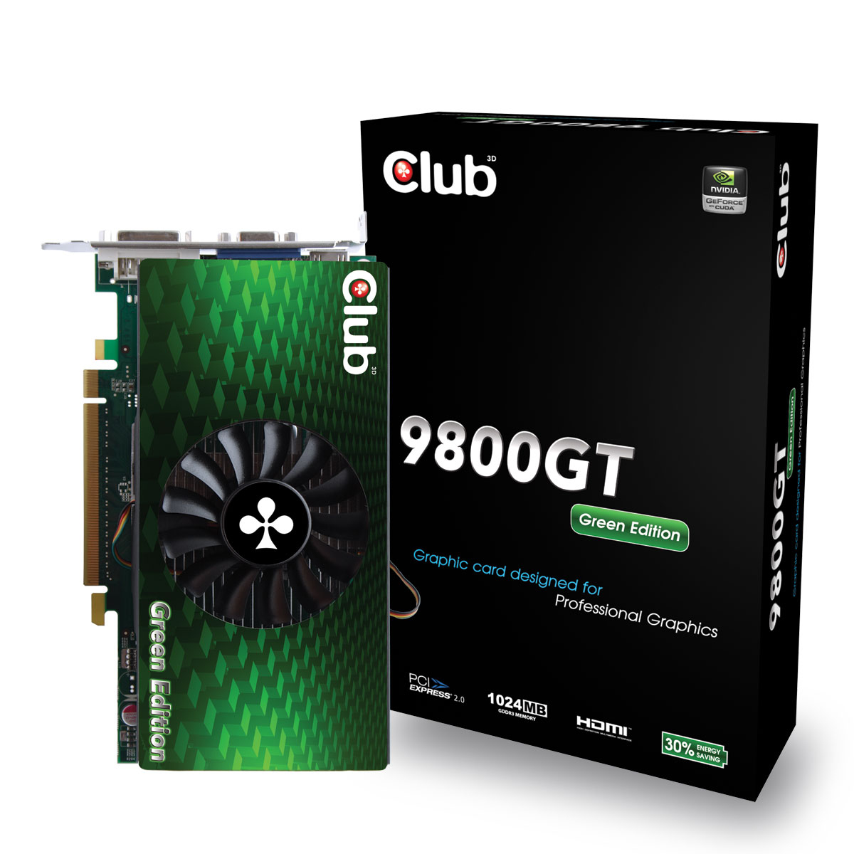 CLUB3D 9800GT Green Edition – image 1