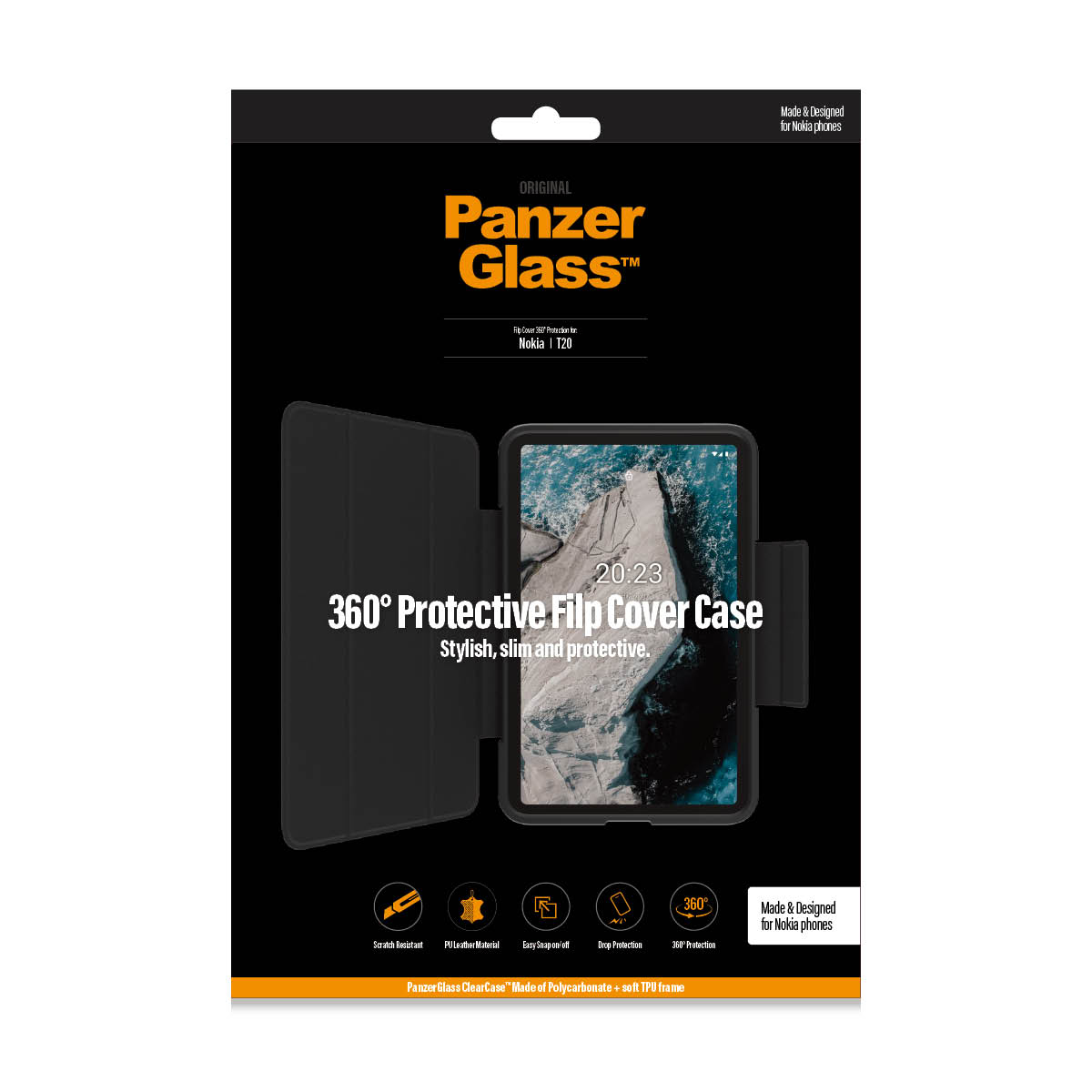 PanzerGlass® Flip Cover Nokia T20 – image 2