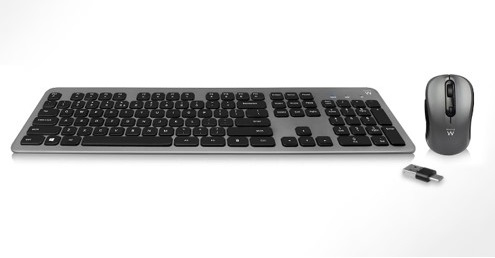 Ewent EW3261 keyboard Mouse included Universal AZERTY Black, Grey