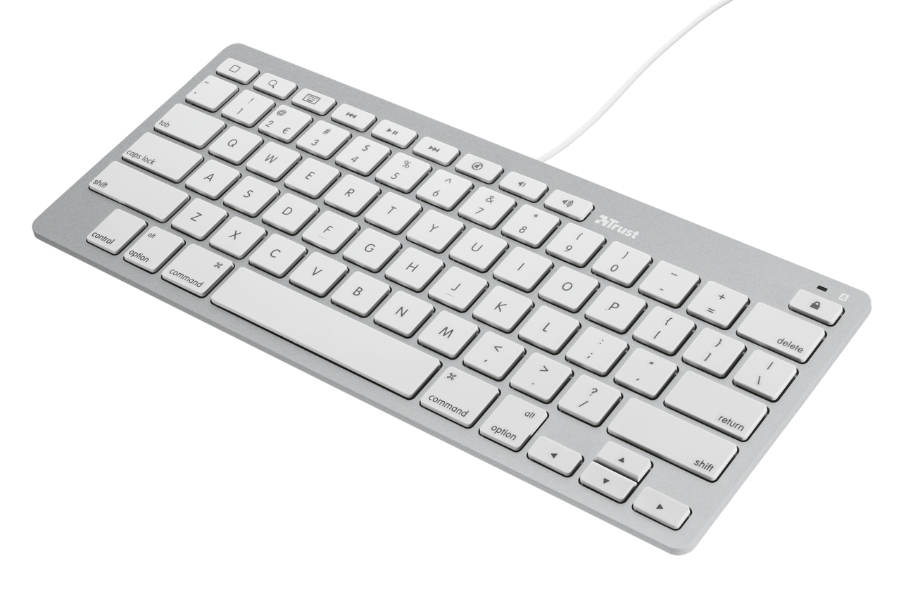 Trust 20412 mobile device keyboard QWERTY Lightning White