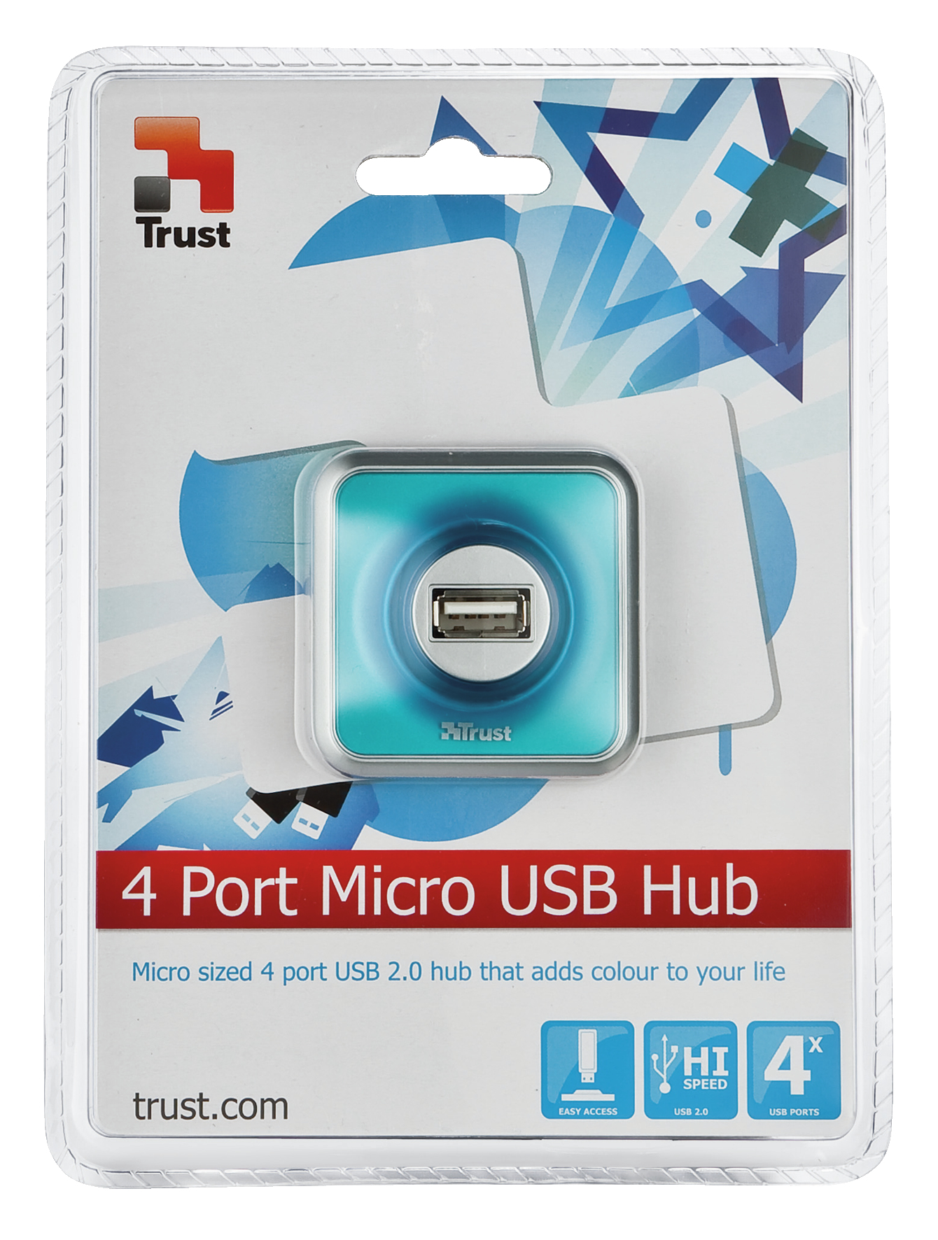 Trust 4 Port USB 2.0 Micro Hub - Blue – image 4