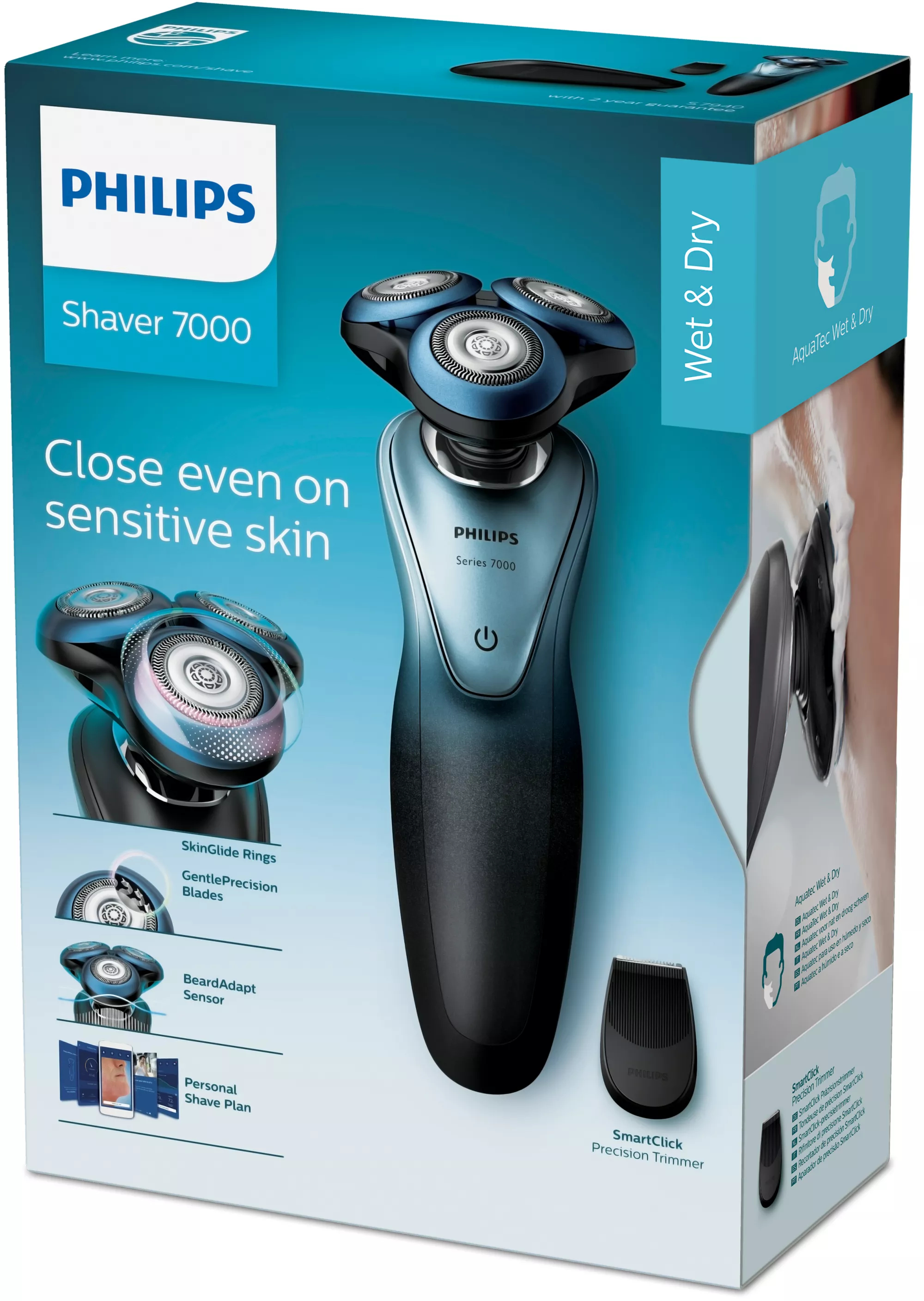 Philips SHAVER Series 7000 S7940/16 men's shaver Rotation shaver Trimmer Black – image 2
