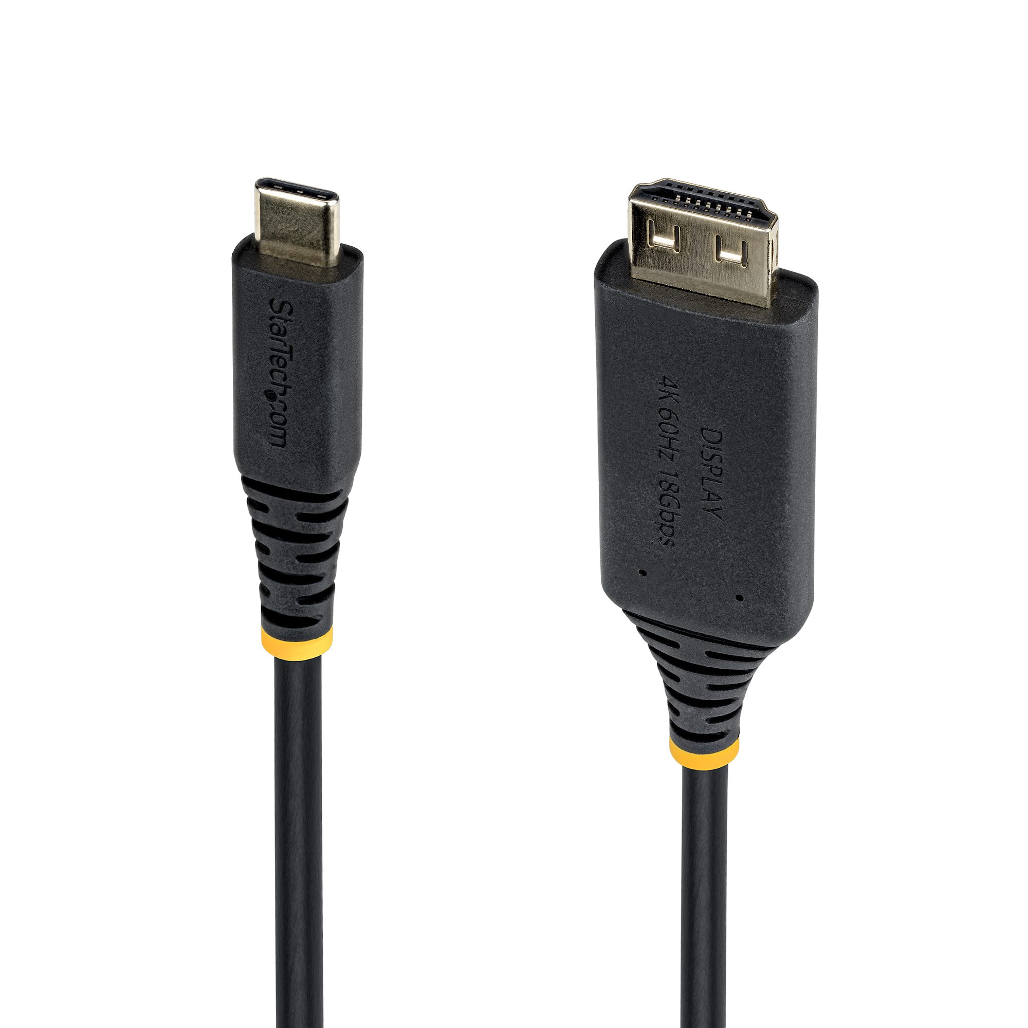 StarTech.com Câble Adaptateur USB-C vers HDMI de 1m, Connecteur HDMI à Verrouillage, 4K 60Hz, Compatible Thunderbolt, HDR, Câble Unidirectionnel pour MacBook, Dell, HP, Lenovo