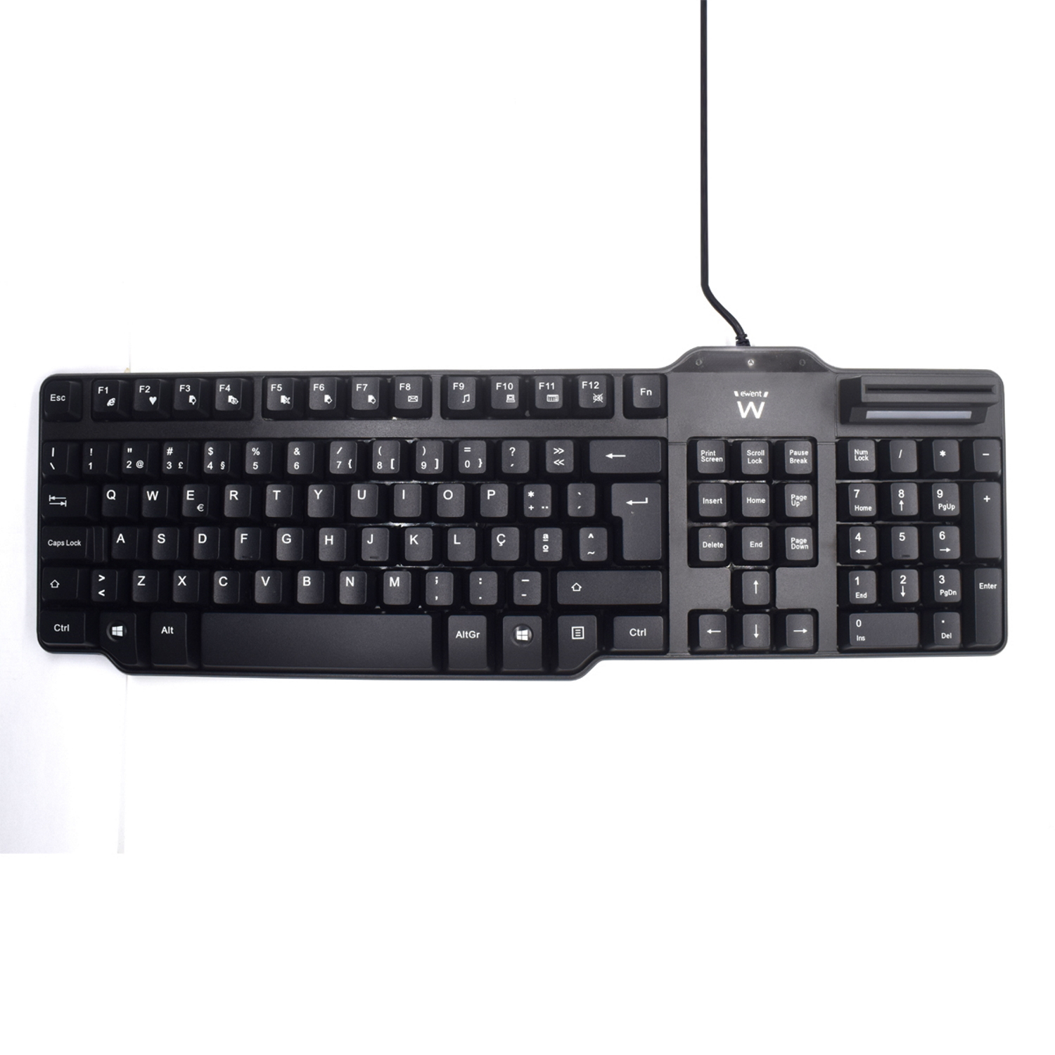 Ewent EW3253 keyboard Office USB QWERTY Portuguese Black – image 1