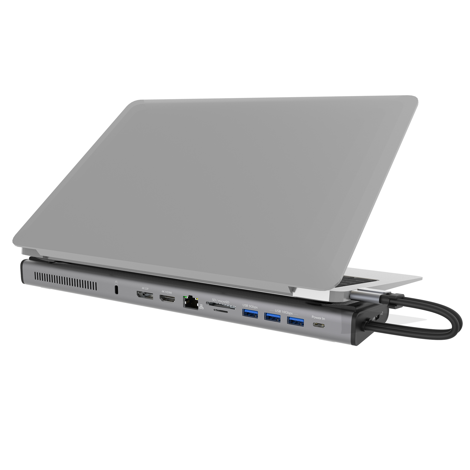 j5create JCD552 M.2 NVMe® USB-C® Gen 2 Docking Station, Silver and Black – image 4