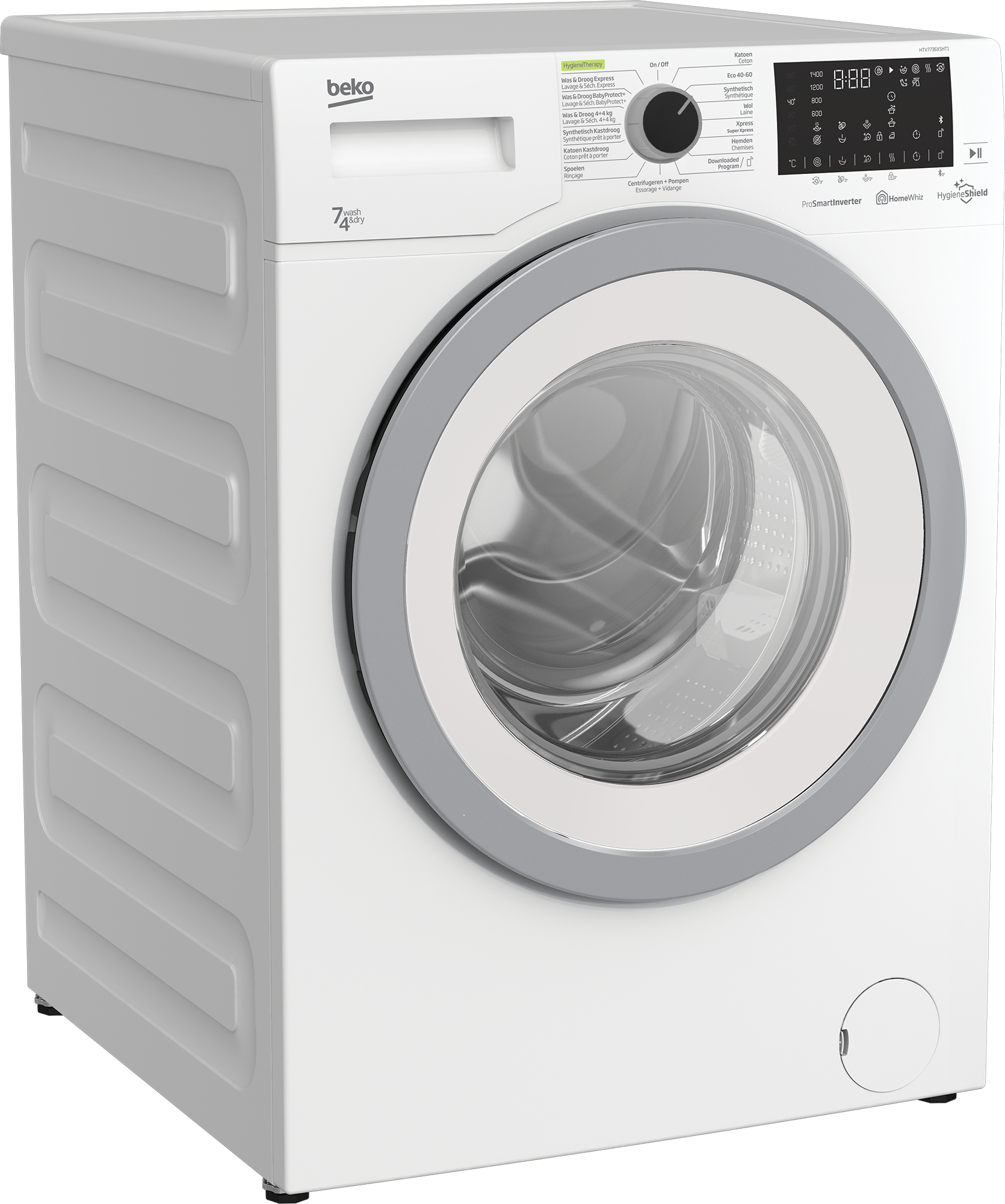 Beko HTV7736XSHT1 washer dryer Freestanding Front-load White – image 2