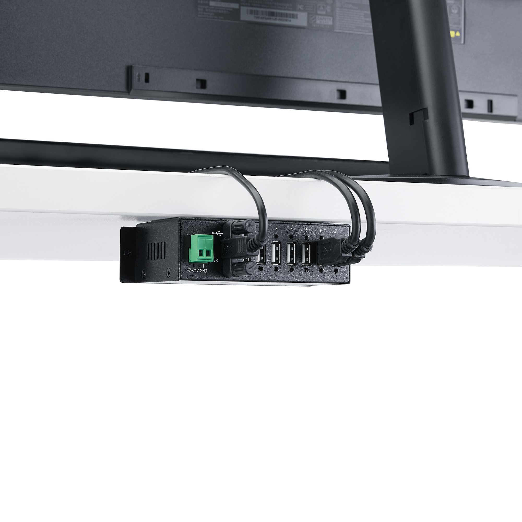 StarTech.com 7-Port USB 2.0 Hub - Metal Industrial USB-A Hub with ESD Protection & – image 5