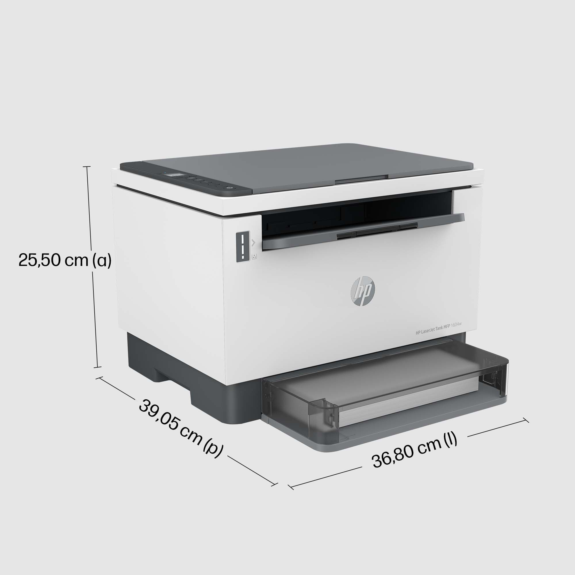 MFP HP LASERJET Tank 1604w A4 22PPM 150FF WiFi Starter Kit da 5.000PP incluso - Miniatura 7
