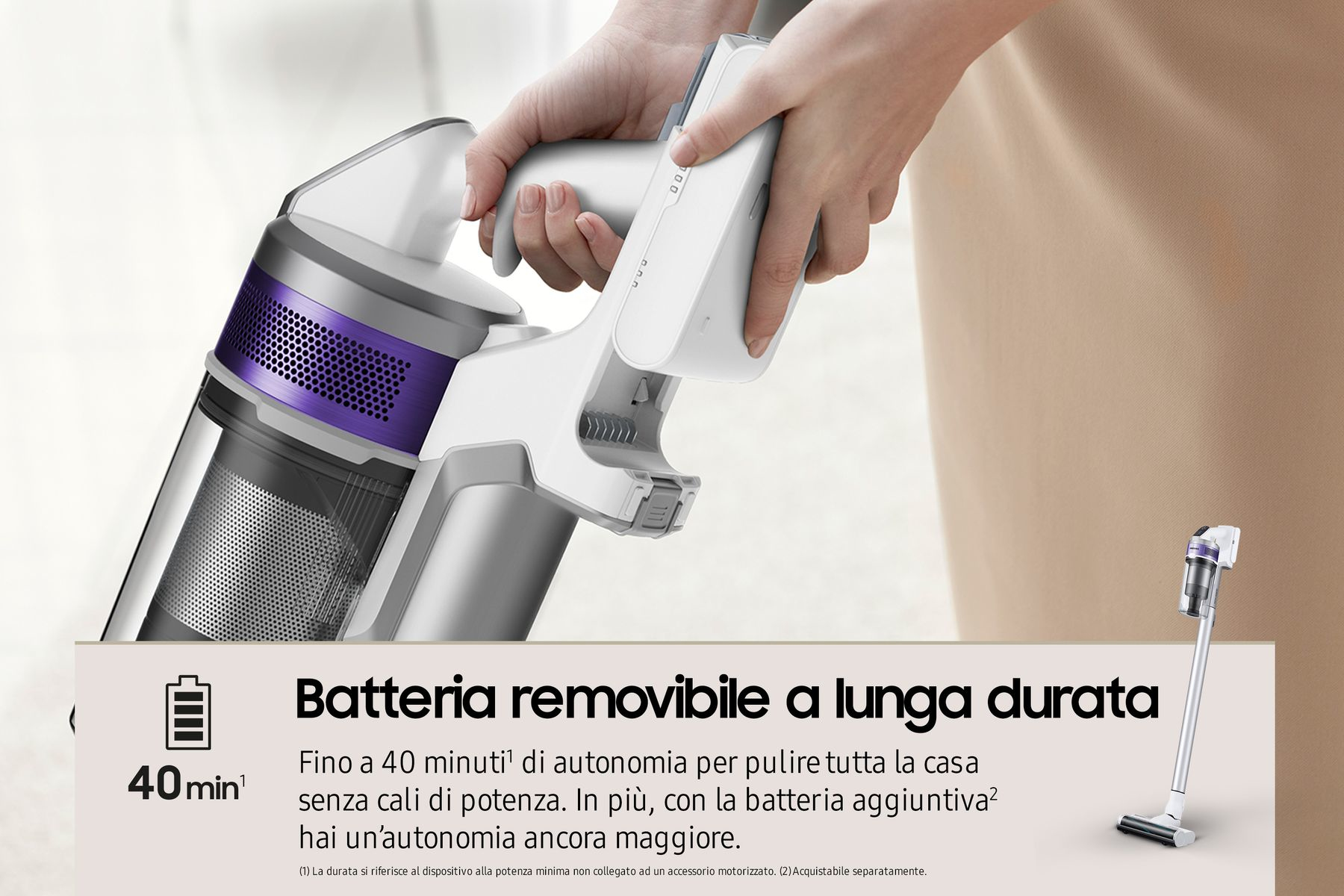 Samsung VS15T7031R4 2-in-1 stick vacuum Battery Dry HEPA Dust bag – image 9