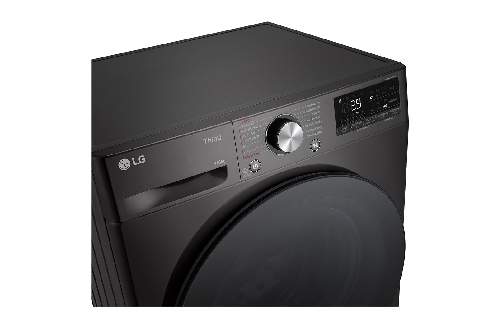 LG W4WR7096YB washer dryer Freestanding Front-load Black – image 3