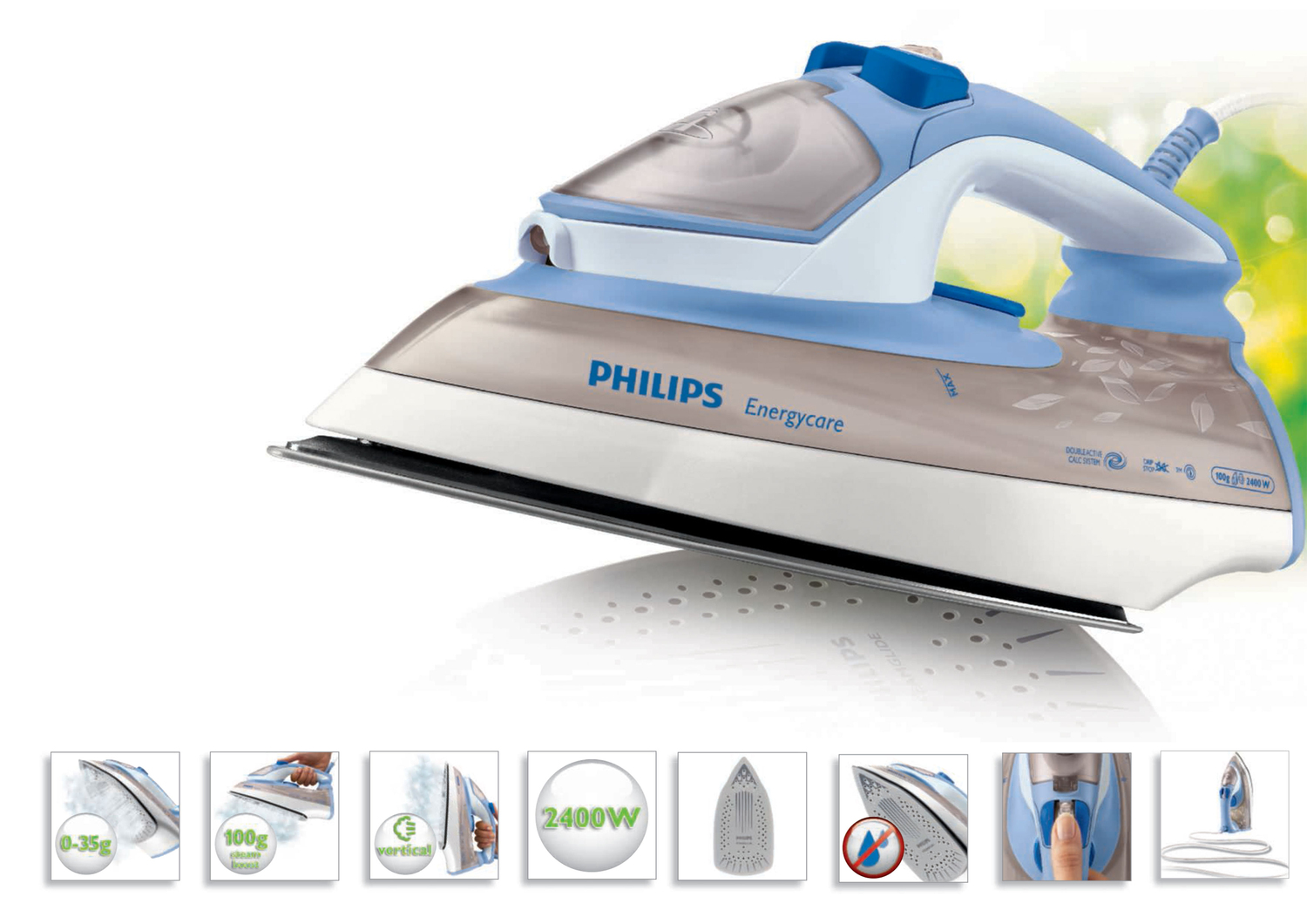 Philips GC3620/12 iron Steam iron SteamGlide soleplate – image 3