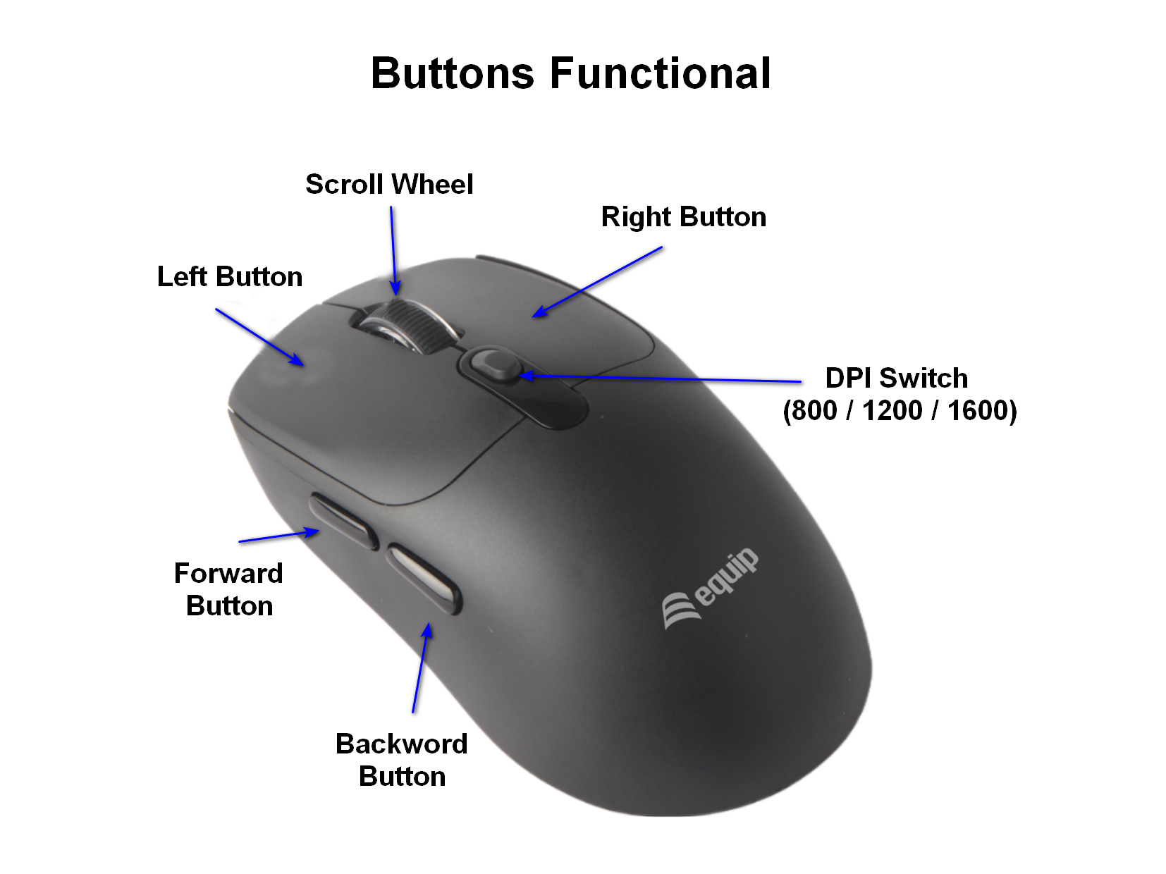 Equip 6-Button Dual Mode Wireless mouse – image 5