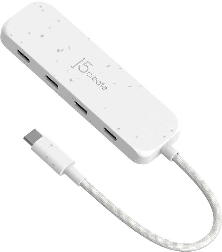 j5create 4-Port USB-C Hub, Pure White