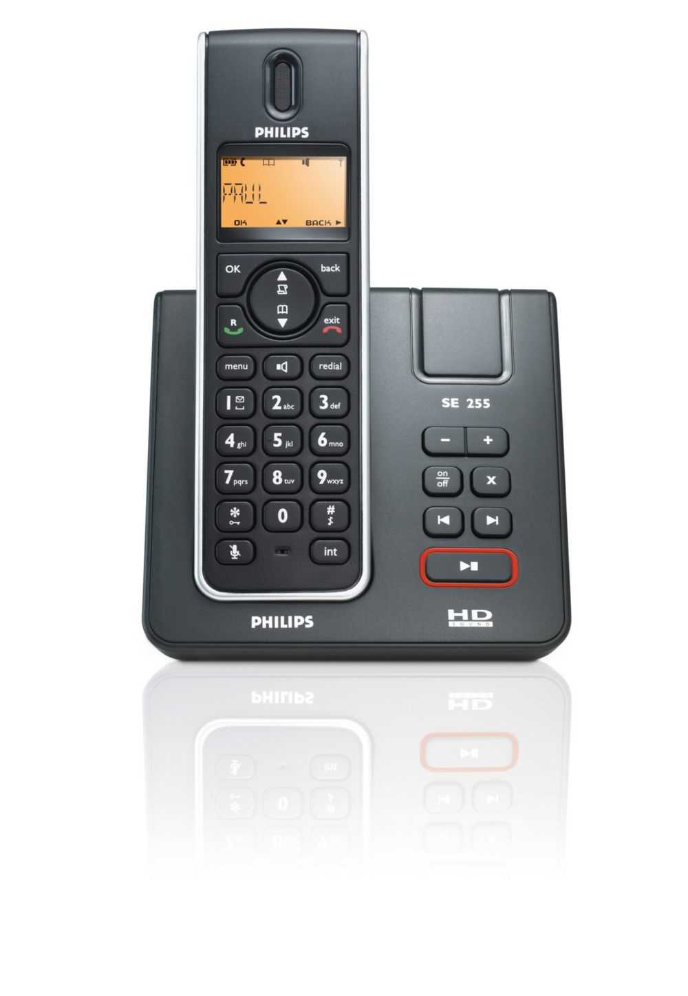 Philips SE2551B/51 telephone Analog telephone Caller ID Black, White