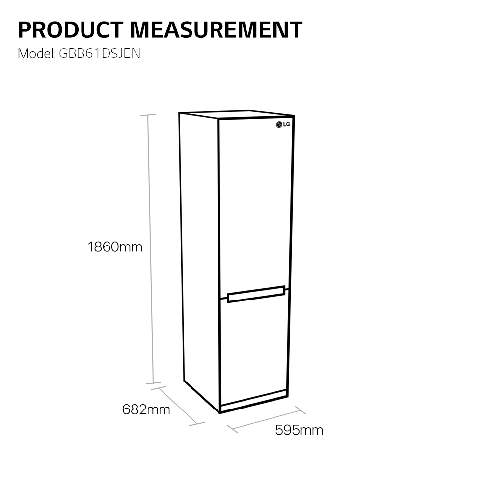 LG NatureFRESH™ GBB61DSJEN Fridge Freezer – image 3