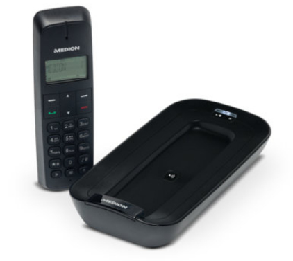 MEDION E63063 DECT telephone Caller ID Black