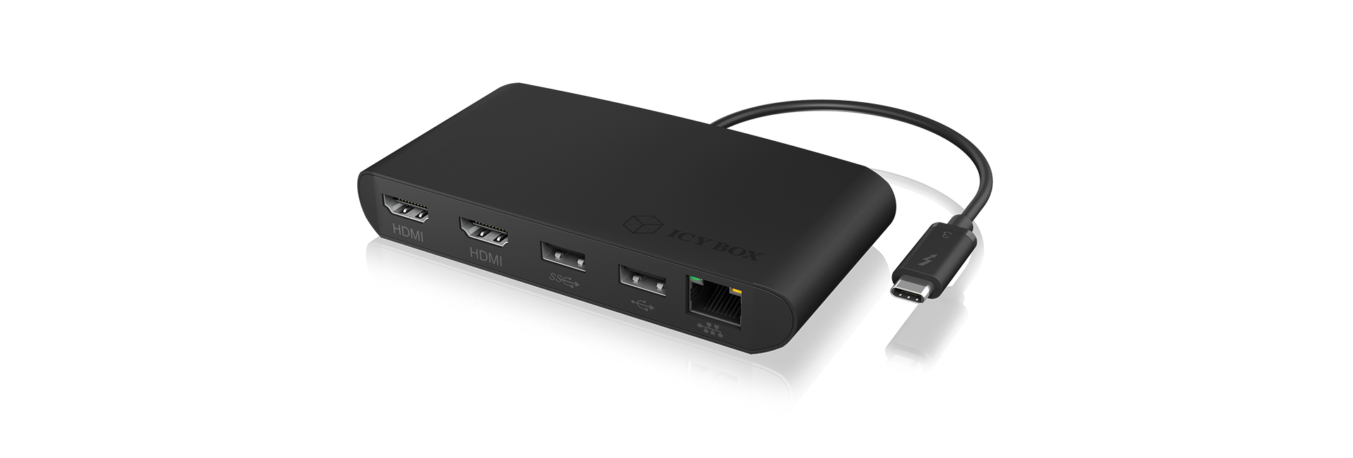ICY BOX IB-DK405-TB3 Wired Thunderbolt 3 Black – image 2