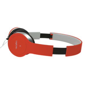 LogiLink HS0035 headphones/headset Wired Head-band Calls/Music Red – image 2