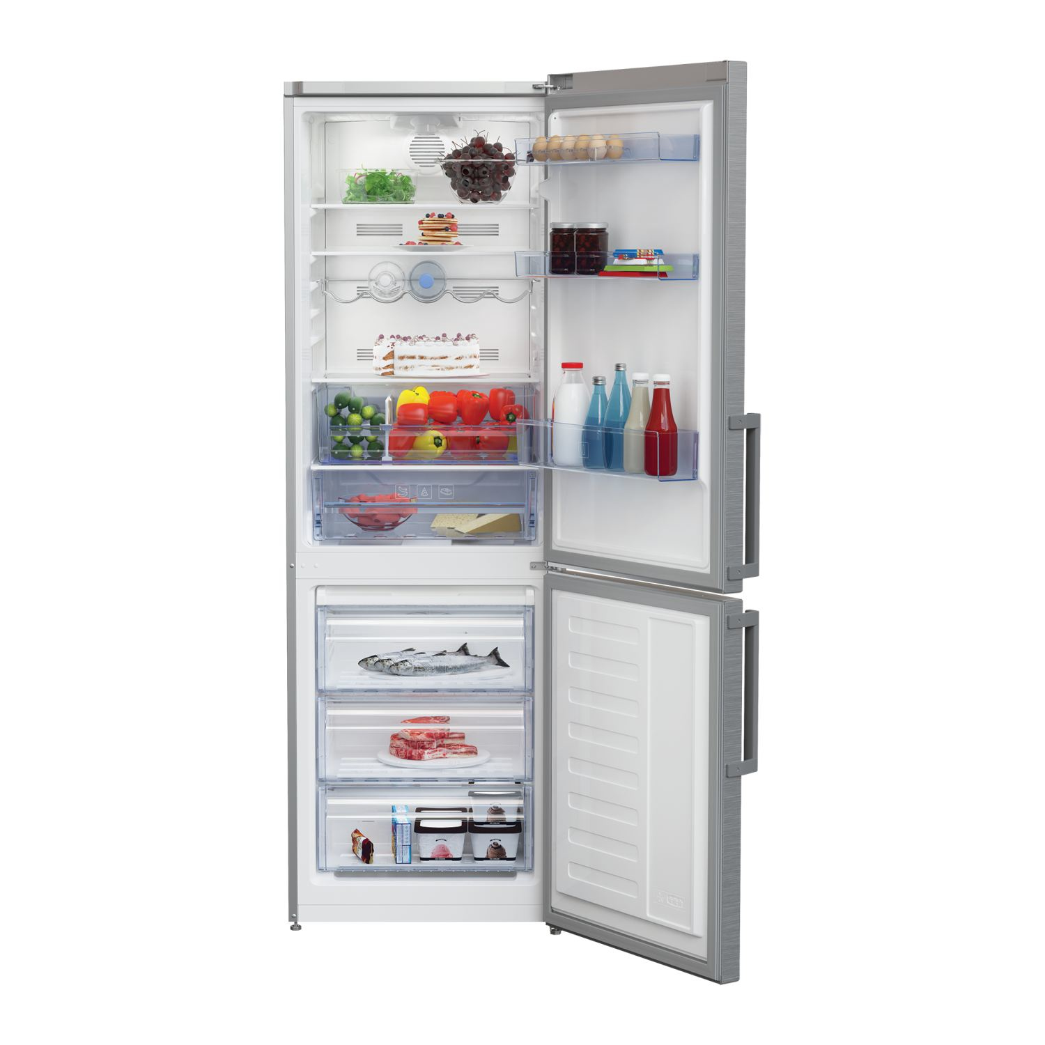 Beko RCNA320E21X fridge-freezer Freestanding – image 3