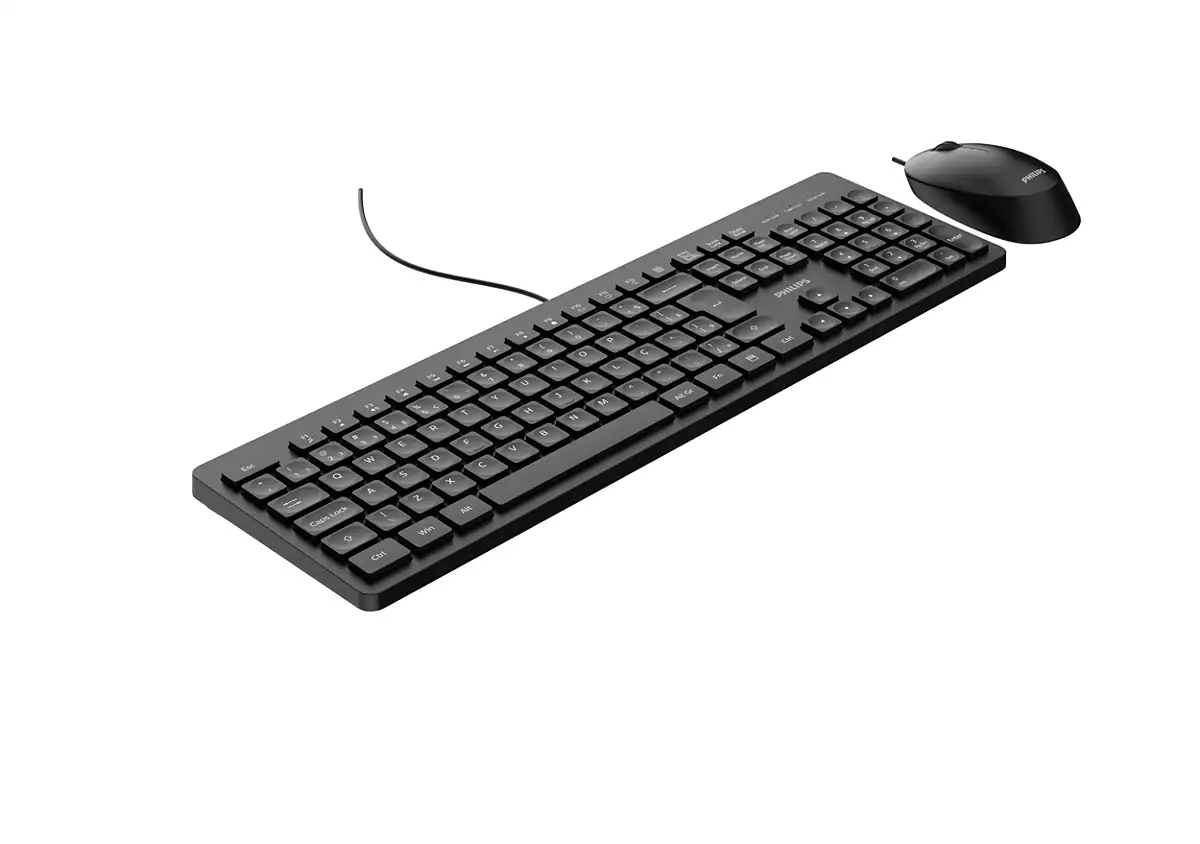 Philips 2000 series SPT6208B/85 keyboard Mouse included Universal USB QWERTY Black – image 2