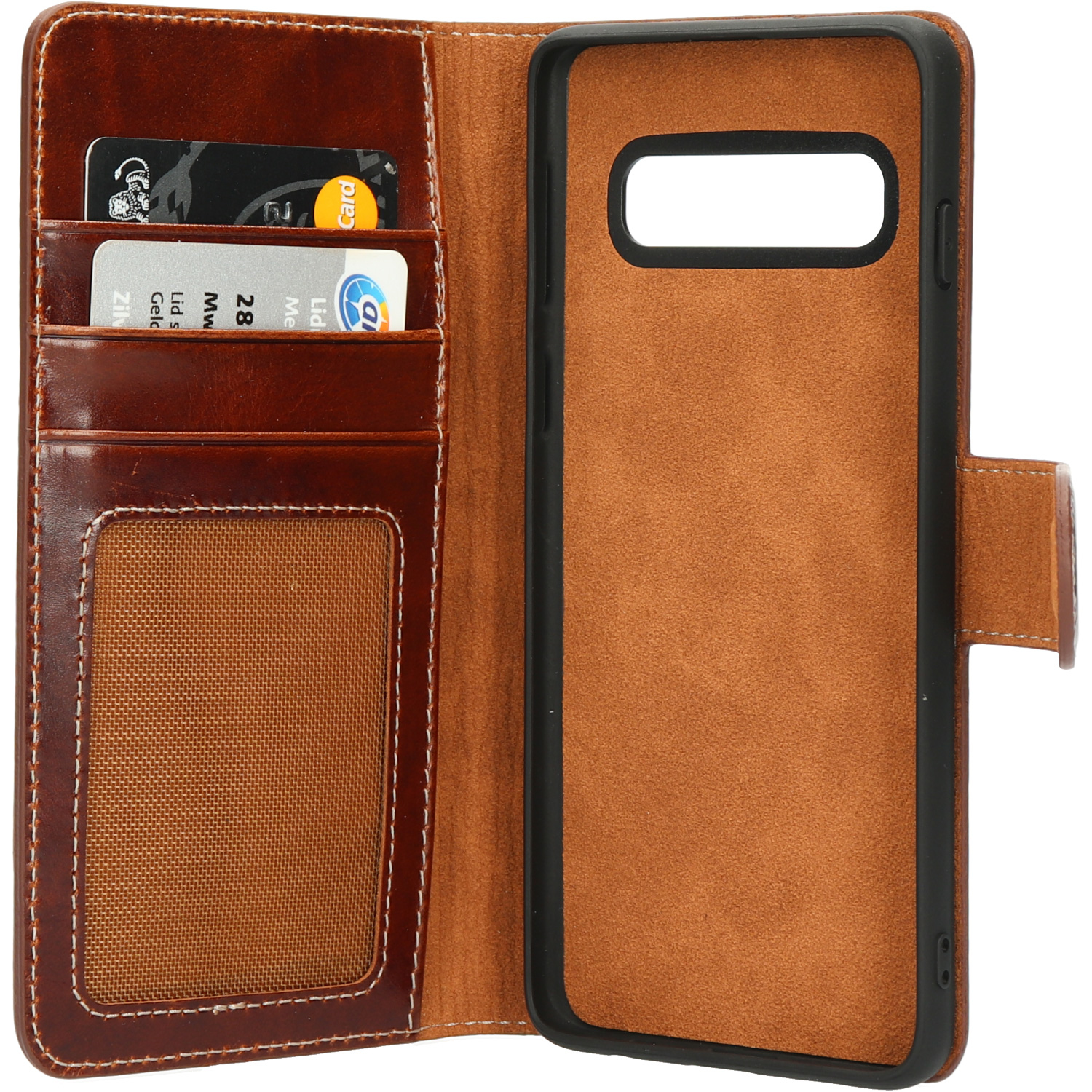 Mobiparts Excellent Wallet Case 2.0 Samsung Galaxy S10 Oaked Cognac – image 2