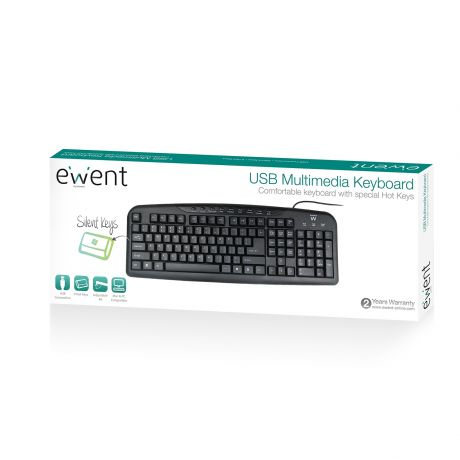 Ewent EW3195 keyboard Home USB QWERTZ Portuguese Black – image 2