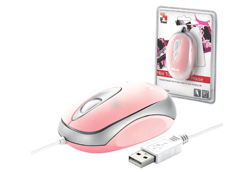Trust Mini Travel Mouse - Pink, 6 Pack – image 1