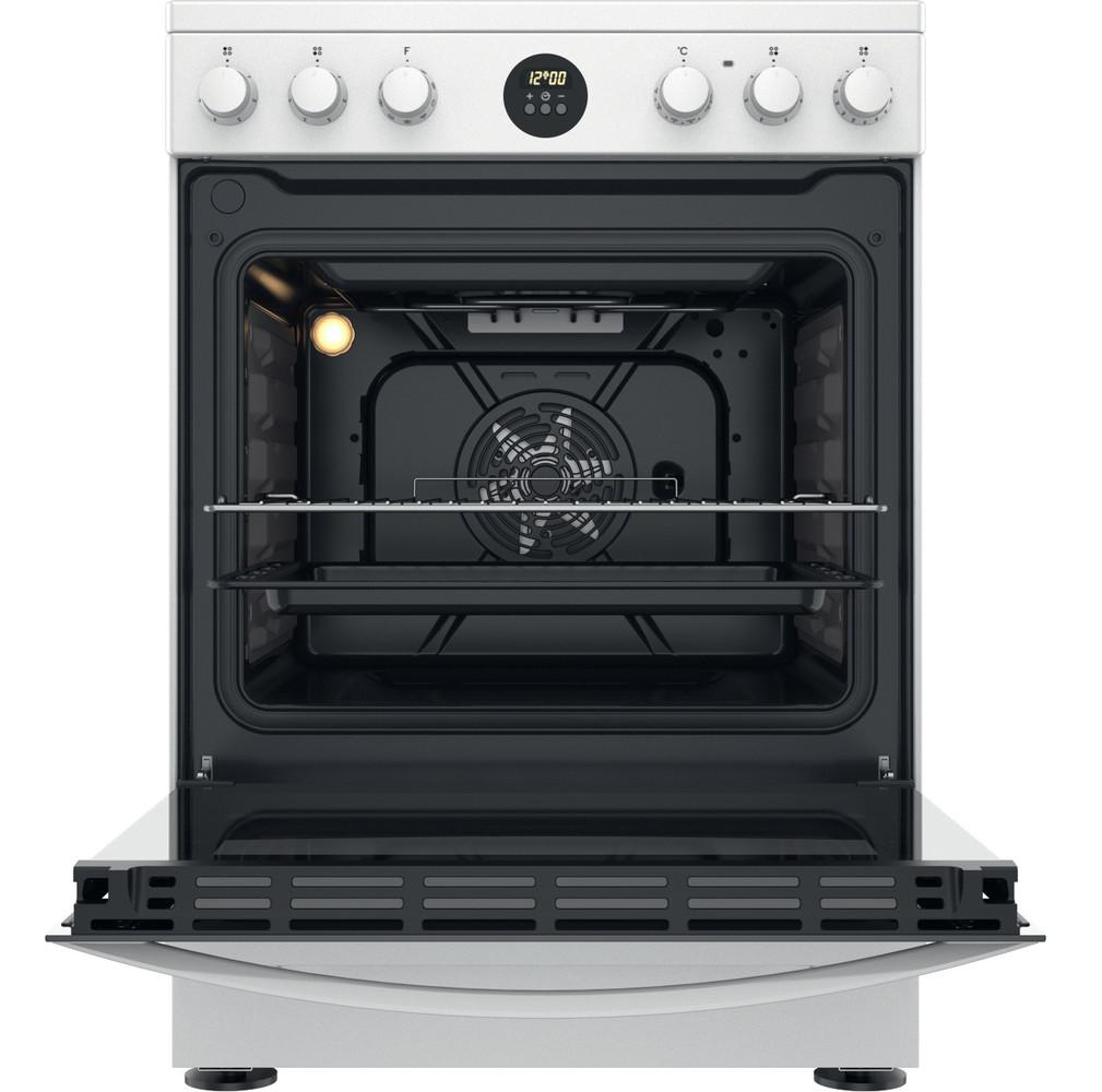 Indesit IS67V5CCW/E cooker Freestanding cooker Electric Ceramic hob White – image 3