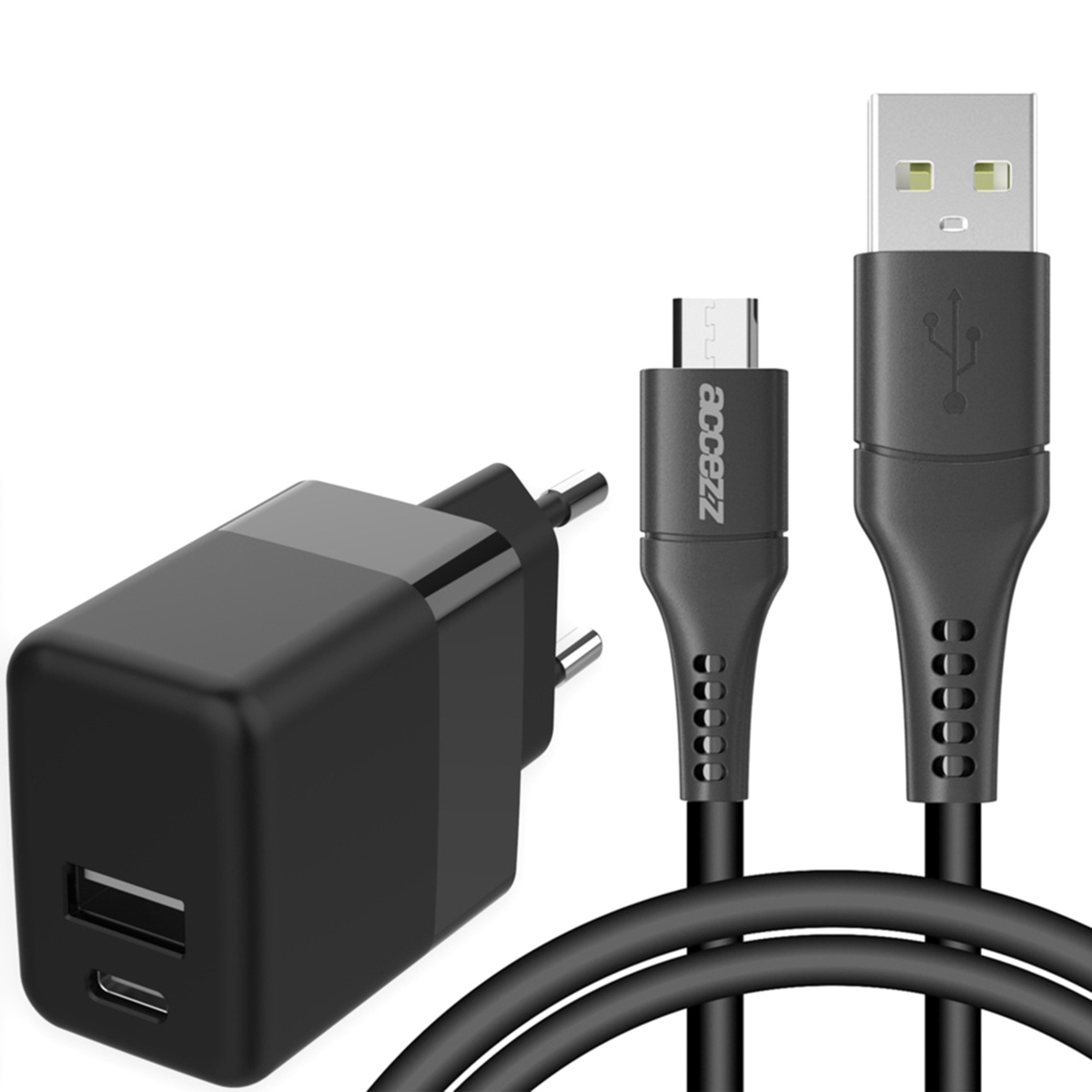 Accezz SH00046241 mobile device charger Smartphone Black AC Fast charging Indoor – image 1