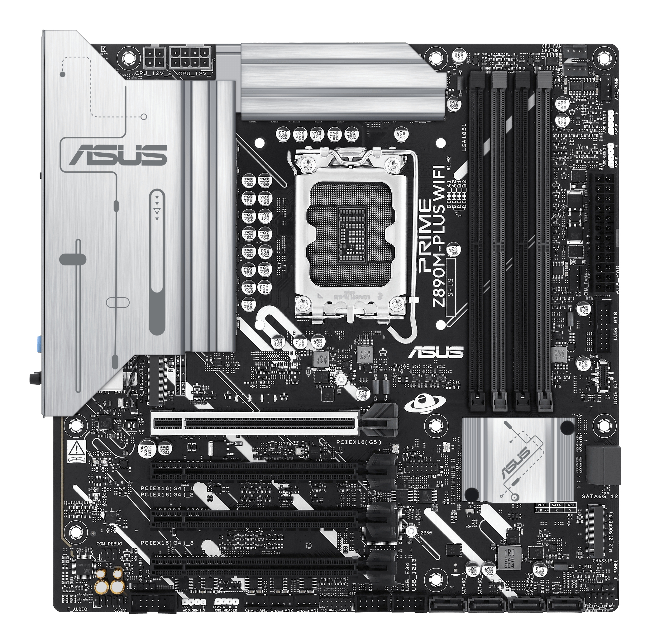 Tarjeta Madre ASUS PRIME Z890M-PLUS WIFI - LGA 1851 - 4x DDR5 - USB - HDMI - DisplayPort - Micro ATX - PRIME Z890M-PLUS WIFI Tarjeta Madre ASUS PRIME Z890M-PLUS WIFI - LGA 1851 - 4x DDR5 - USB - HDMI - DisplayPort - Micro ATX - PRIME Z890M-PLUS WIFI