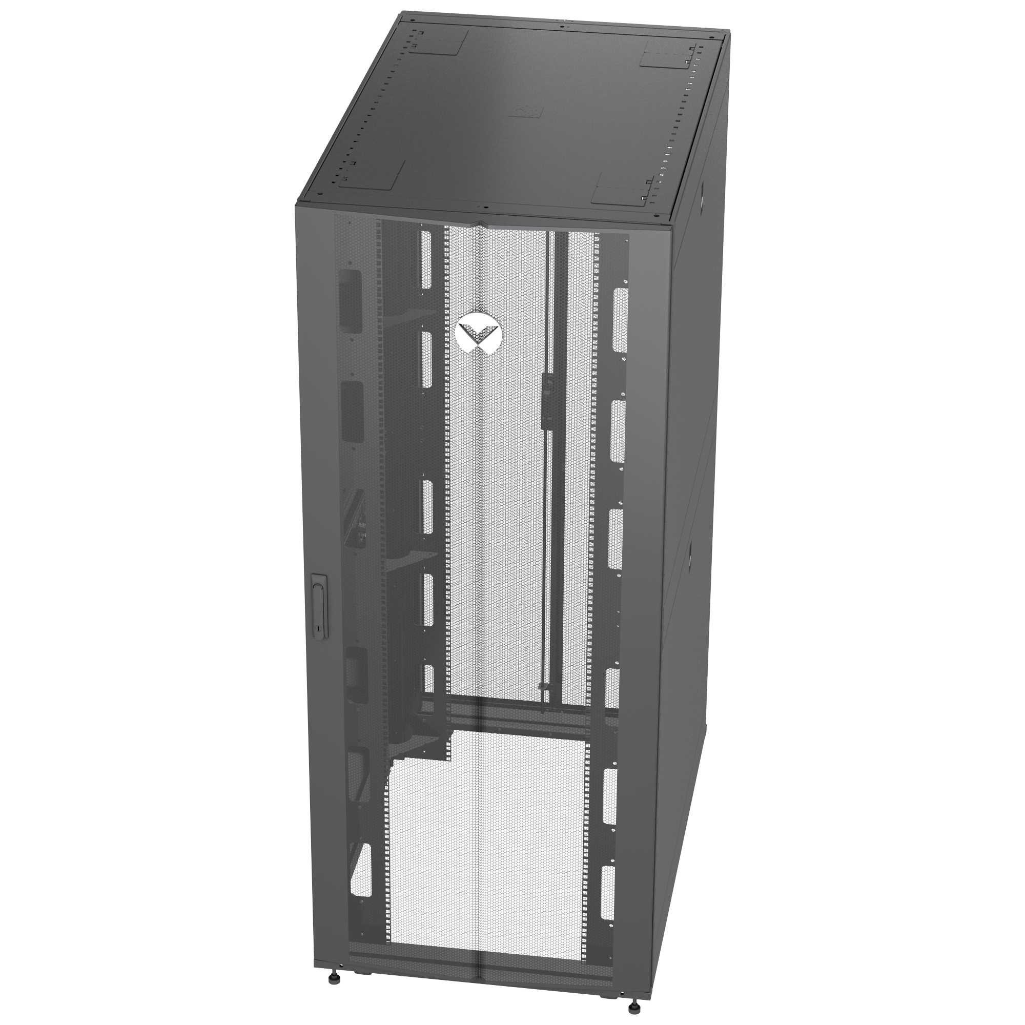 Vertiv VR3150 rack cabinet 42U Freestanding rack Black, Transparent – image 2