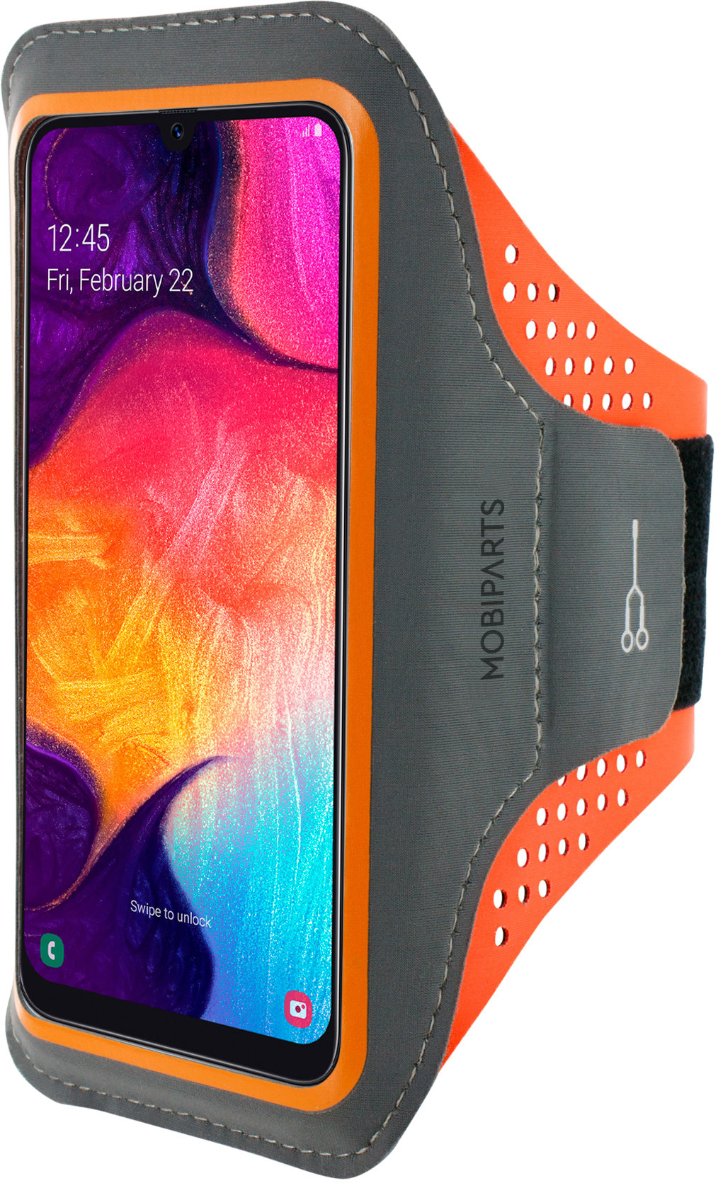 Mobiparts Comfort Fit Sport Armband Samsung Galaxy A40 (2019) Neon Orange