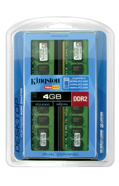 Kingston Technology 4GB, 667MHZ, DDR2, CL5, DIMM – image 2