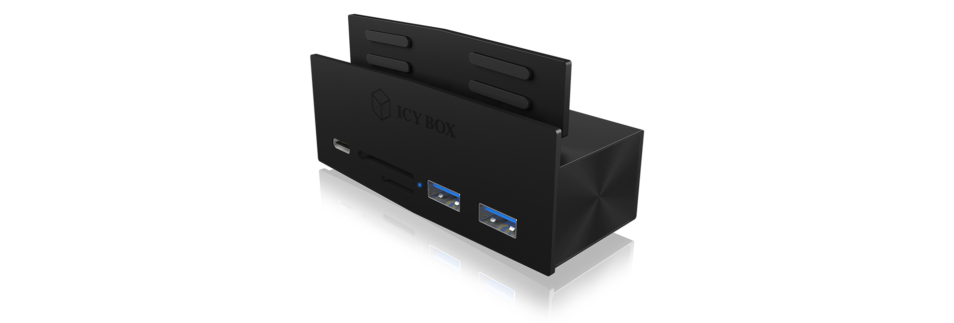ICY BOX IB-HUB1408-CR USB 3.2 Gen 1 (3.1 Gen 1) Type-A 5000 Mbit/s Black – image 3