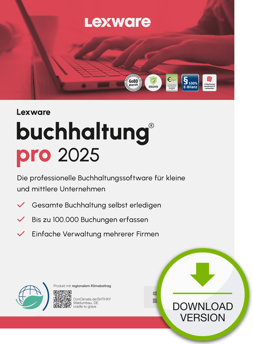 Lexware buchhaltung pro 2025 Download Jahresversion (365-Tage) Contabilità 1 anno/i