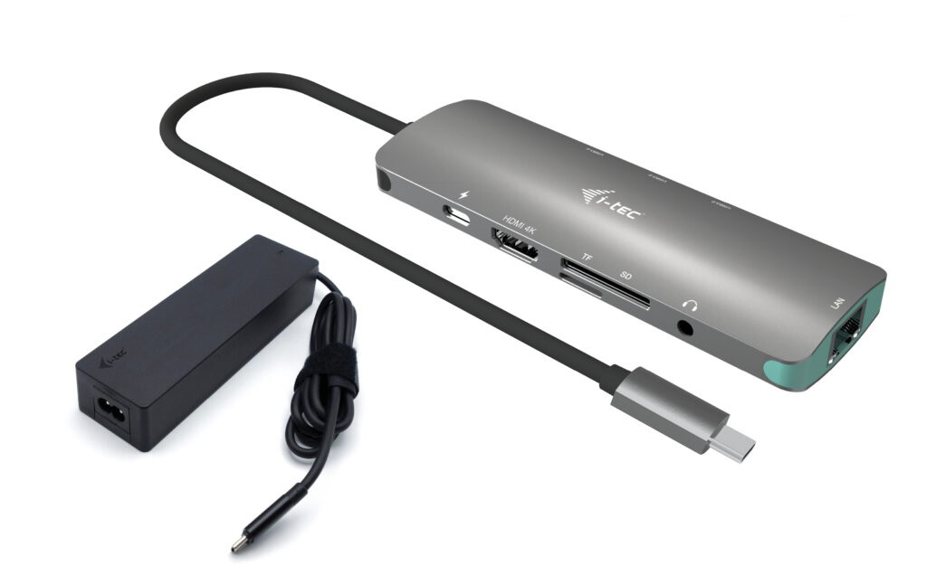 i-tec USB-C Metal Nano Docking Station 4K HDMI LAN with Power Delivery 100W Universal Charger 100W