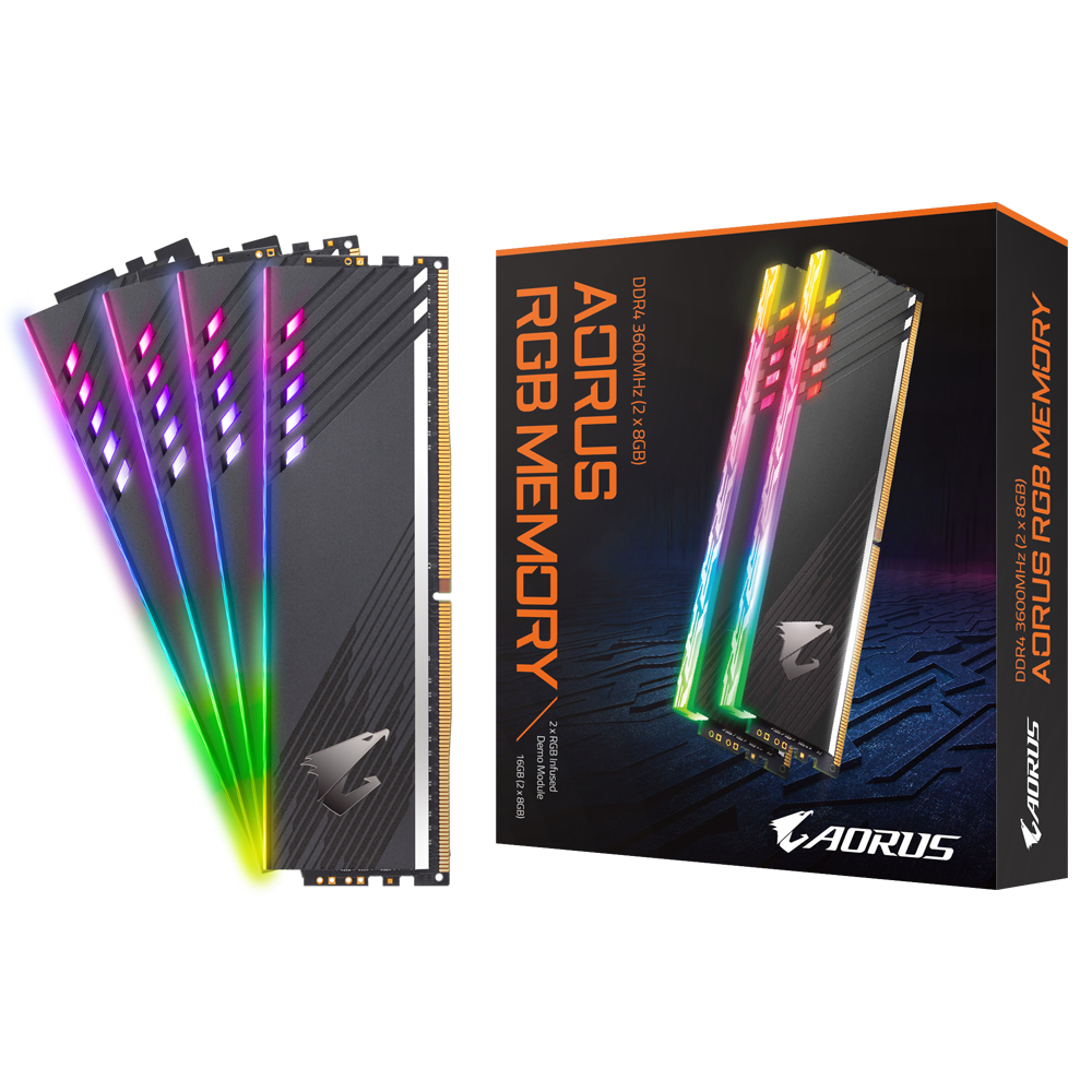 GIGABYTE AORUS DDR4 16 GB (2X8KIT) 3600 RGB (w. Demo Kit)