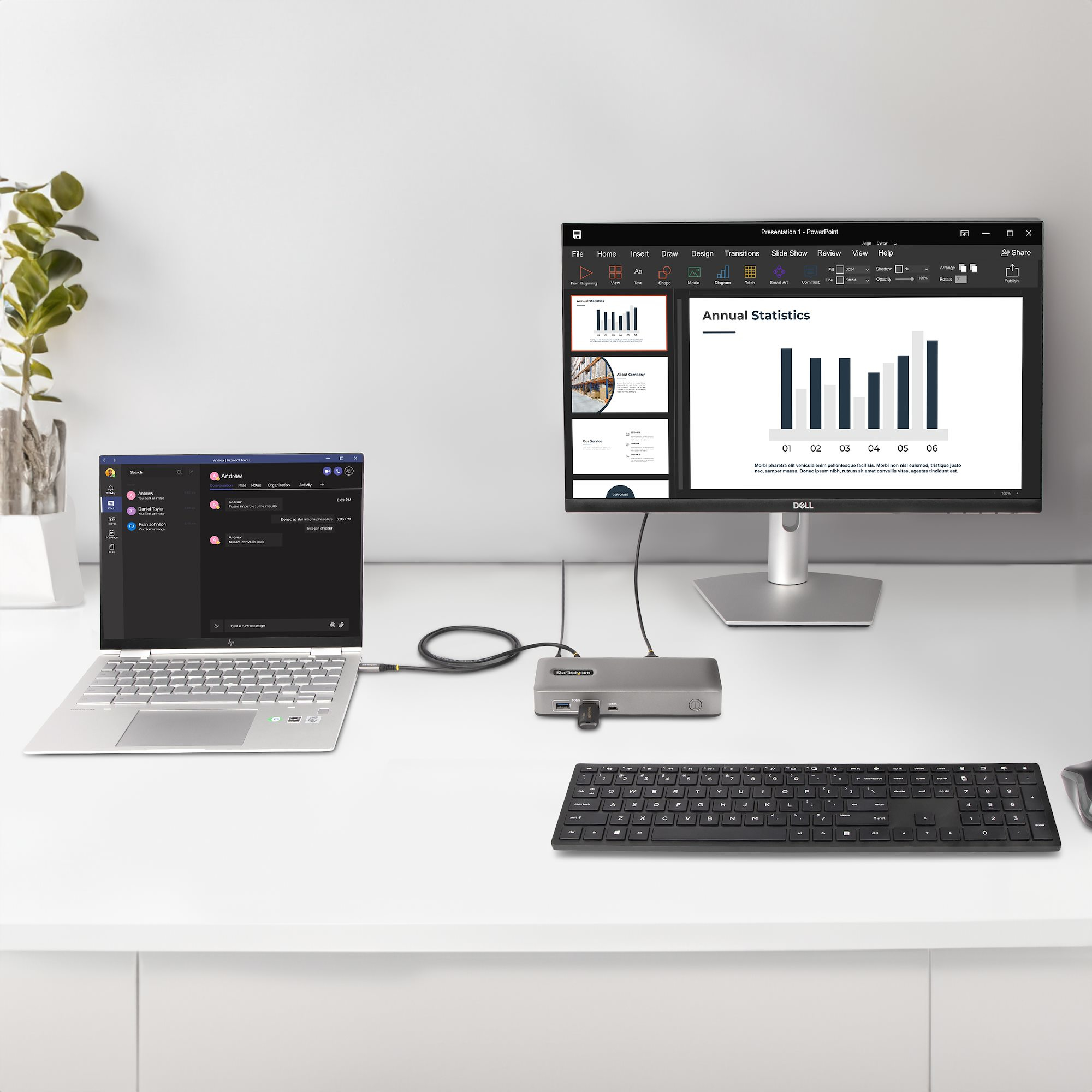 StarTech.com Dual-Monitor USB-C Docking Station, DisplayPort & HDMI or VGA, Multi Monitor Dock up to 4K – image 9