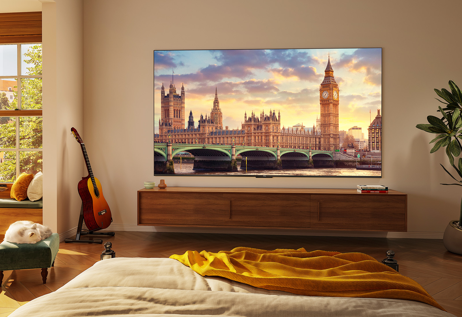 TV QLED Tcl 50C69B 126 cm 4K UHD 2024 Aluminium brossé — photo 8