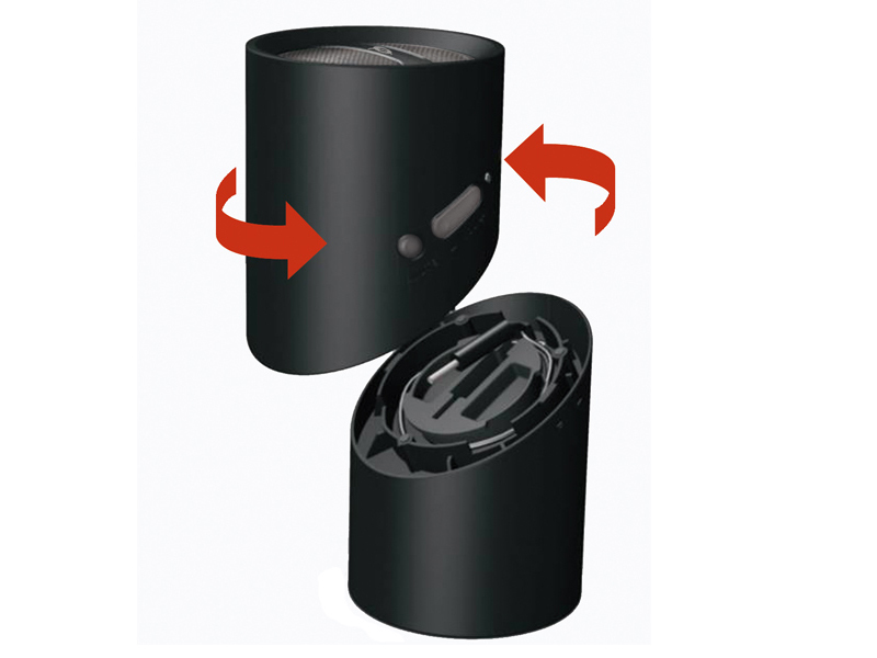 Conceptronic Lounge’n’LISTEN Portable USB Tube Speakers, Black – image 3