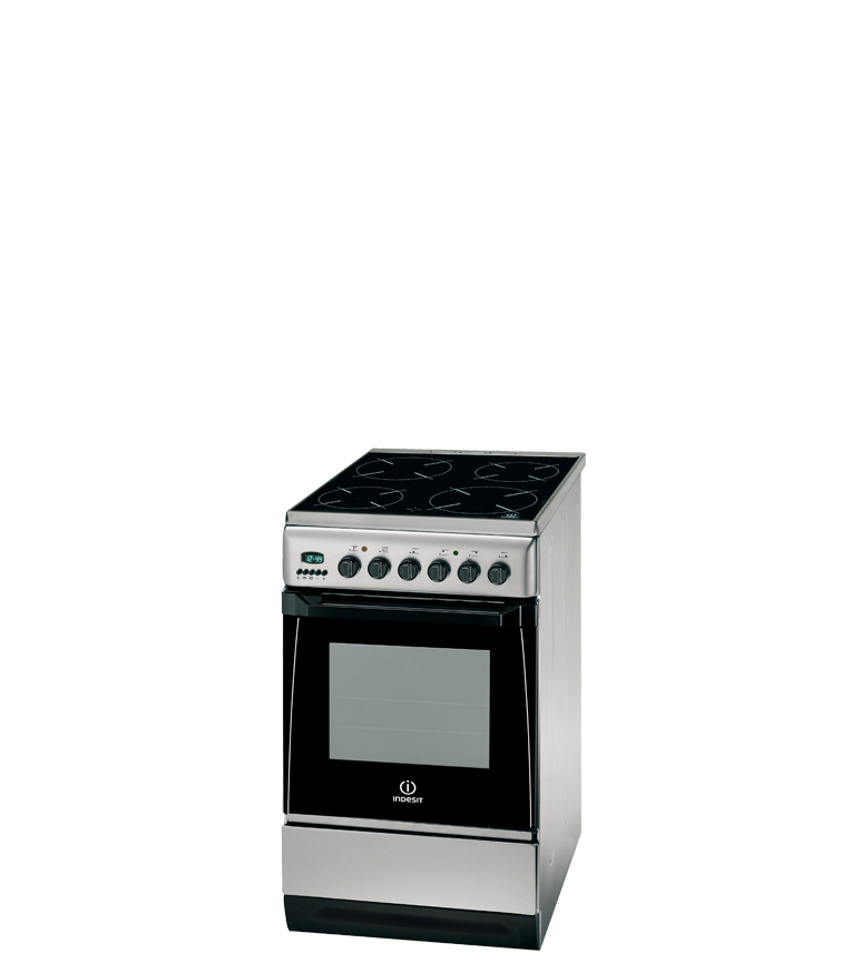 Indesit KN3C767A(X)/RU cooker Freestanding cooker Electric Ceramic hob Stainless steel