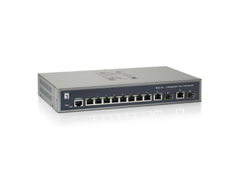 LevelOne 8 GE + 2 GE Combo SFP L2 Managed Switch – image 1