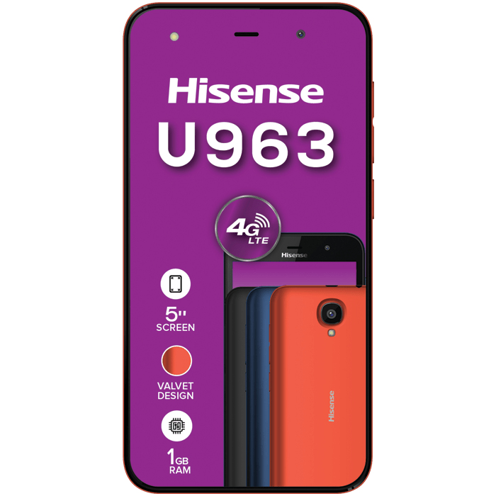 Hisense U963 12.7 cm (5") 4G Micro-USB 1 GB 8 GB 2000 mAh Black – image 1