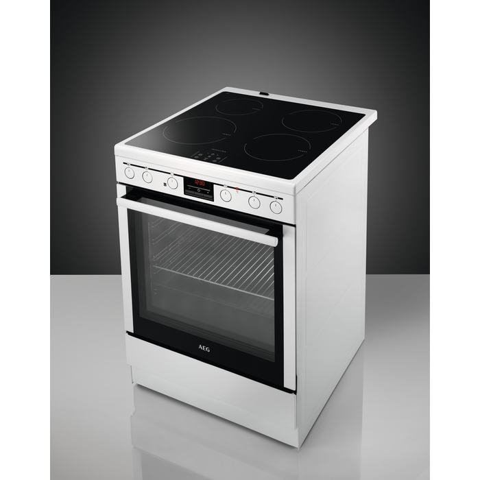 AEG CIB6640ABW Freestanding cooker Electric Zone induction hob Black, White – image 2