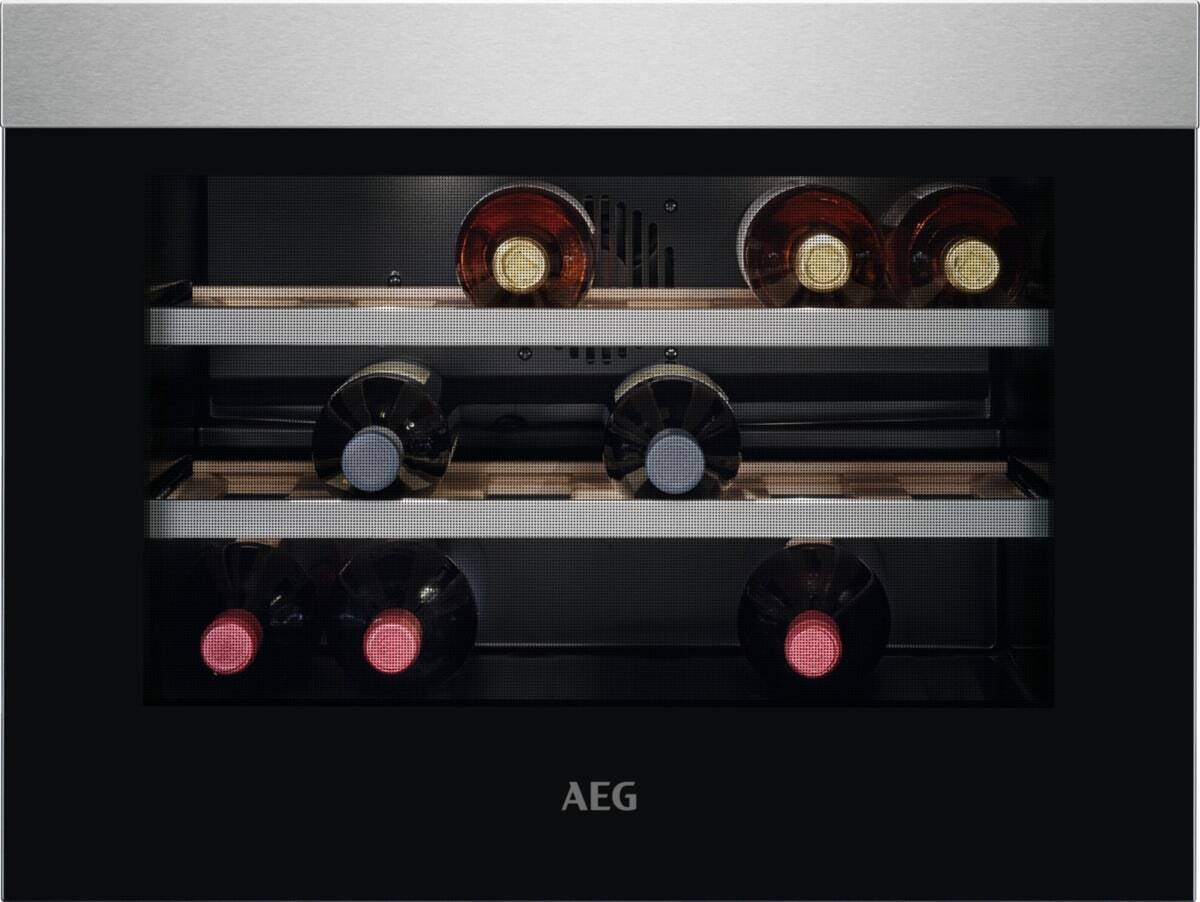 AEG KWK884520M Compressor wine cooler Built-in Black, Stainless steel 18 bottle(s)