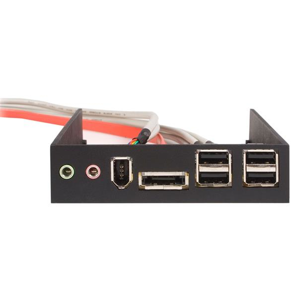 StarTech.com 3.5in Black Multi Port Panel for Front Drive Bay with eSATA – image 2