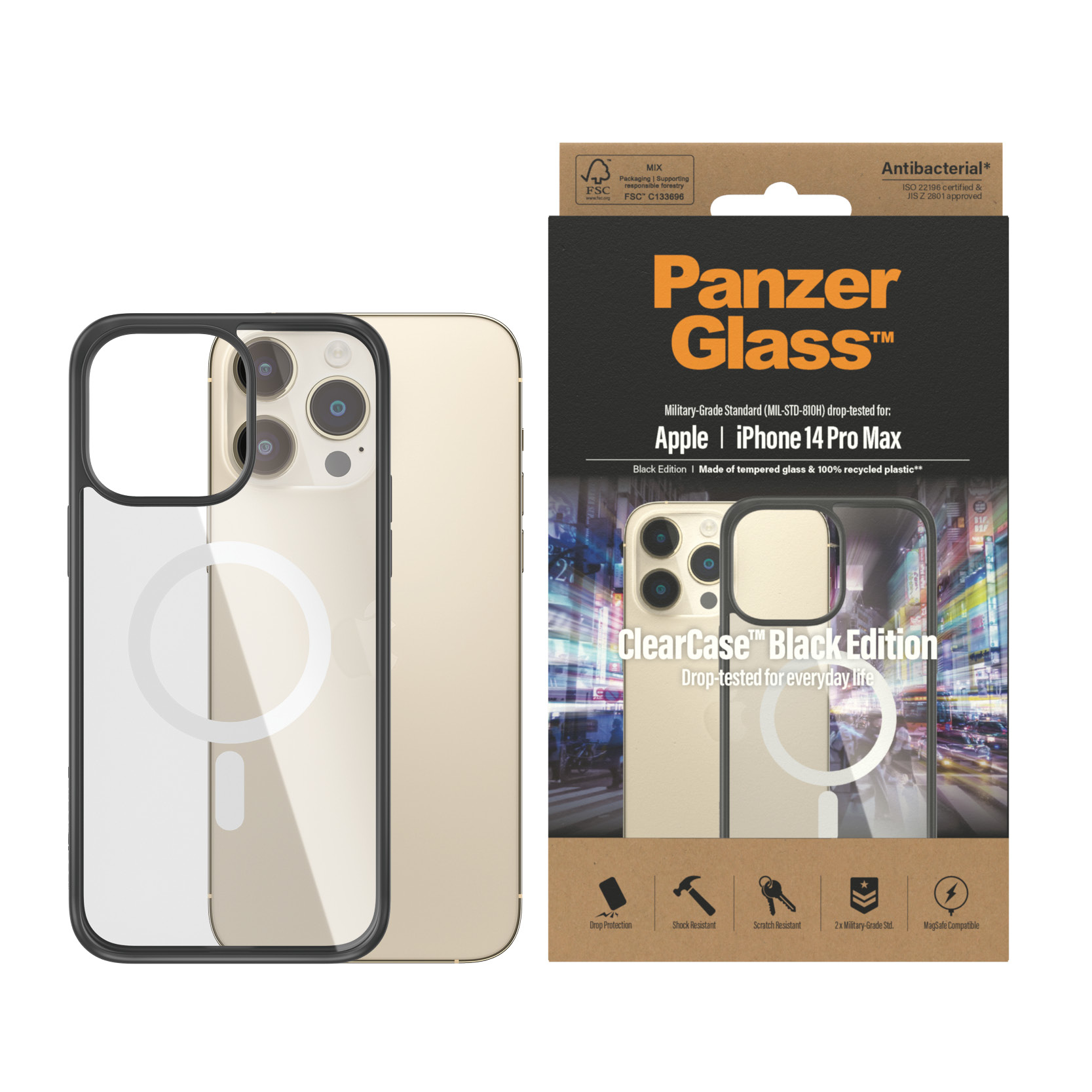 PanzerGlass® ClearCase Transparent w. White MagSafe & iPhone 14 Pro Max – image 2