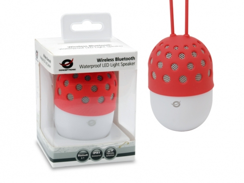 Conceptronic Wireless Bluetooth Waterproof LED Light Speaker – image 5
