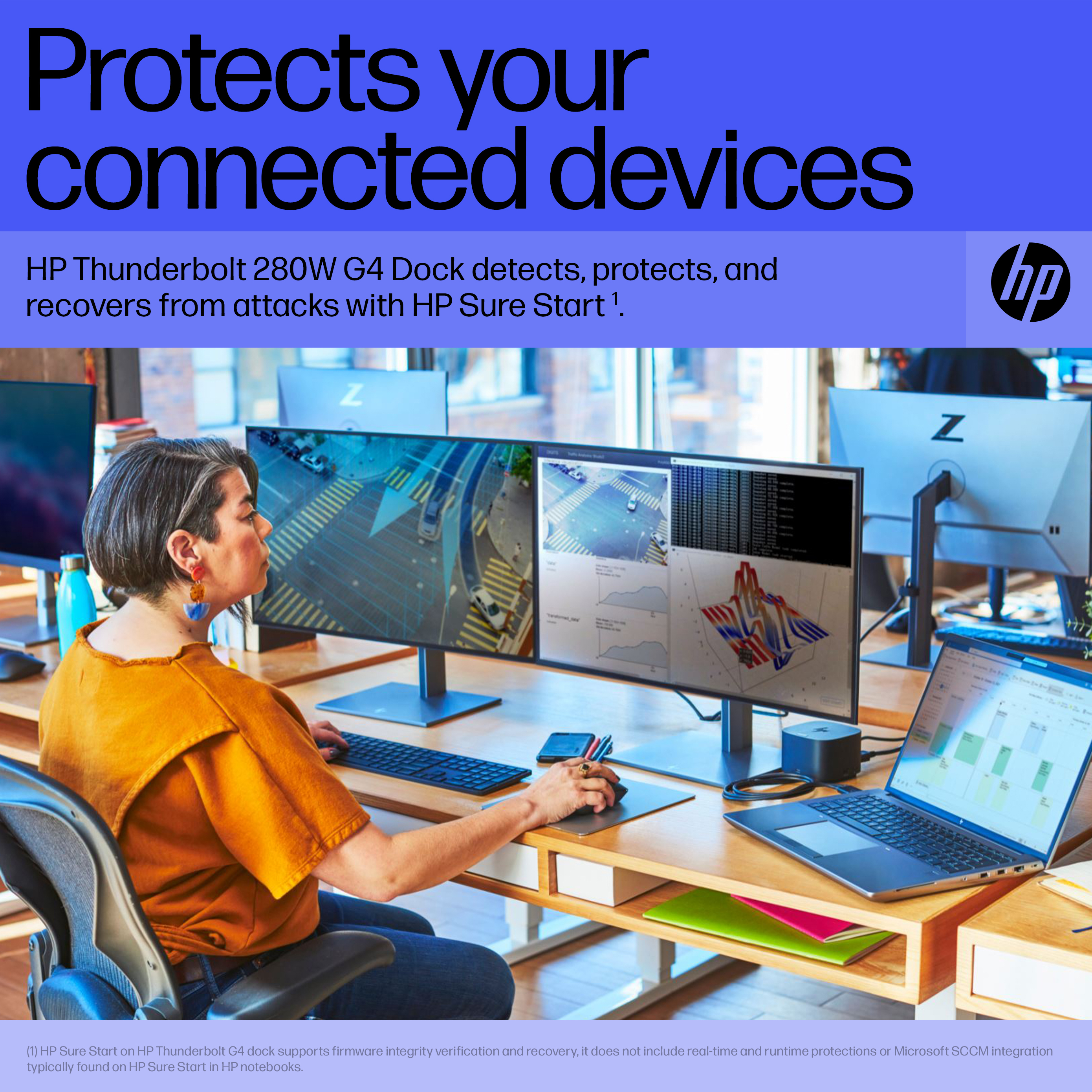 HP Thunderbolt Dock 280W G4 w/Combo Cable. Connectivity technology: Wired, Host interface: Thunderbolt 4. Product colour: 